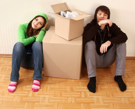 Local removals vehicle supporting a student relocation in Acton