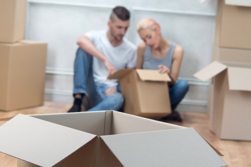 Careful transport of household items for a move in West London