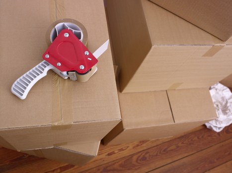 Packing and loading household items for an Acton move