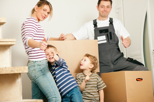Careful loading of household items for an Acton house or flat move